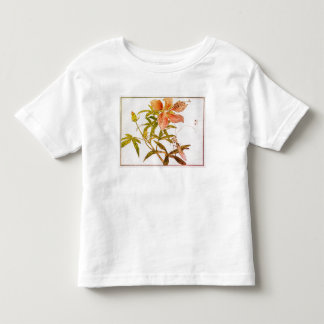 花柄の幼児用Tシャツ 名前入りカスタム トドラーTシャツ