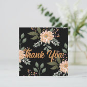 花柄の感謝カード (スタンド正面)