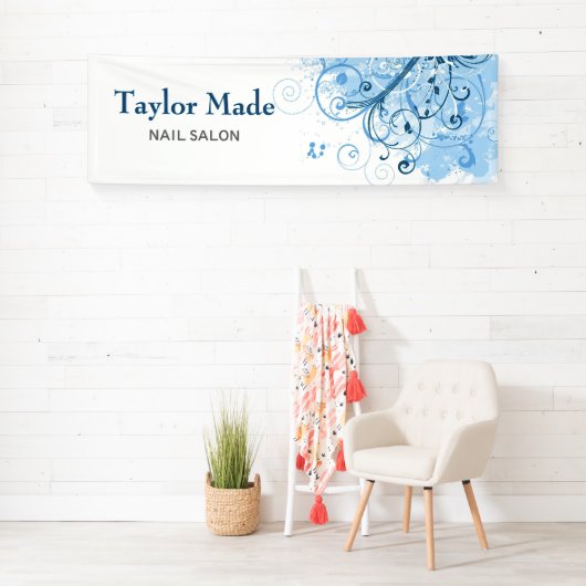 花柄の旗 横断幕 (インサイチュ)