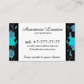 花柄の普遍的な職業 名刺 (裏面)