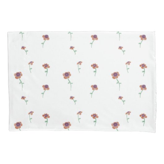 花柄の枕カバー 枕カバー (正面)