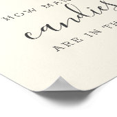 花柄の水彩ポスター　お菓子の数 ポスター (角)