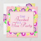 花柄の破烈 招待状 (正面/裏面)