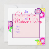 花柄の破烈 招待状 (裏面)