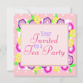 花柄の破烈 招待状 (正面)