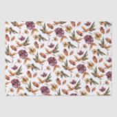 花柄の秋用ティッシュペーパー 薄葉紙 (正面)