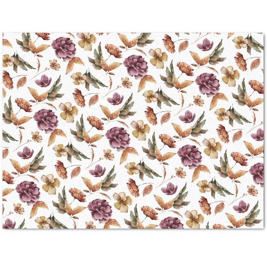 花柄の秋用ティッシュペーパー 薄葉紙