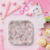 花柄の紙皿 ペーパープレート (パーティー)