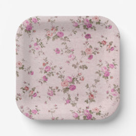 花柄の紙皿 ペーパープレート