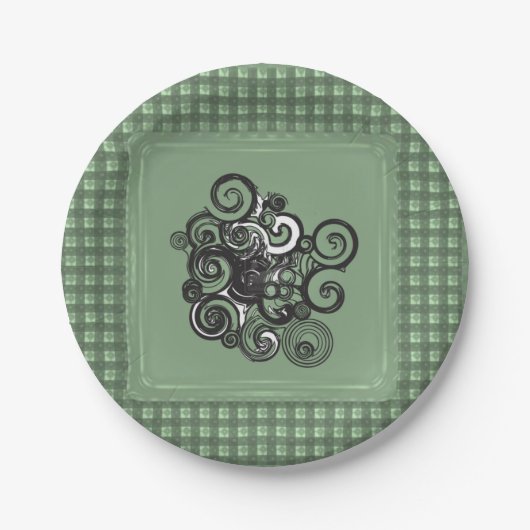 花柄の紙皿 ペーパープレート (正面)