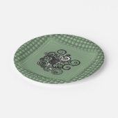 花柄の紙皿 ペーパープレート (アングル)