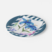 花柄の紙皿 ペーパープレート (アングル)