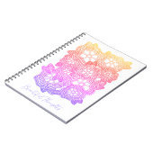 花柄の編み物 6.5x8.75 ノートブック + テキスト (左側)