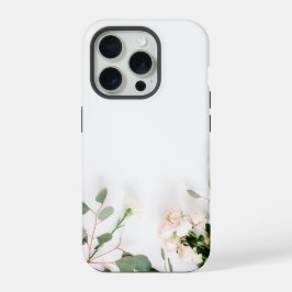花柄の背景パターン iPhone 15 PROケース