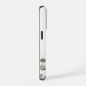 花柄の背景パターン iPhoneケース (右側面)