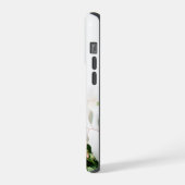 花柄の背景パターン iPhoneケース (左側面)