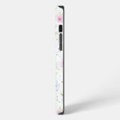 花柄の背景- iPhoneケース (左側面)