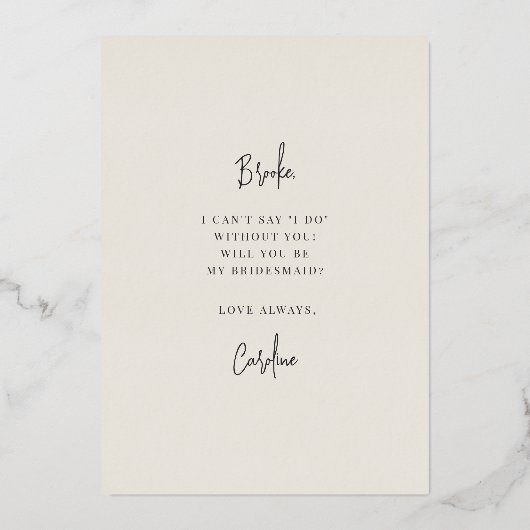 花柄の脚本は私の花嫁のフォイル・カード 箔招待状 (裏面)