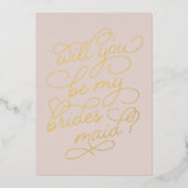 花柄の脚本は私の花嫁のフォイル・カード 箔招待状 (正面)