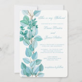 花柄の花の結婚式招待状 招待状 (正面)