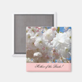 花柄の花嫁の母マグネット 桜の花 ピンク マグネット (正面/裏面)