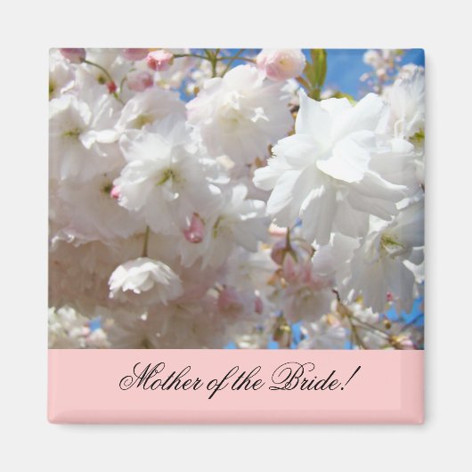 花柄の花嫁の母マグネット 桜の花 ピンク マグネット (正面)