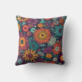 花柄の花束カラフル クッション (裏面)