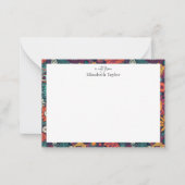 花柄の花束カラフル ノートカード (正面)