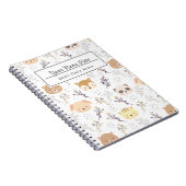 花柄の花束カラフル ノートブック (右側)