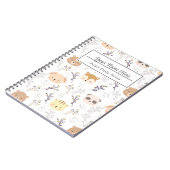 花柄の花束カラフル ノートブック (左側)