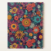 花柄の花束カラフル プランナー手帳 (裏面)