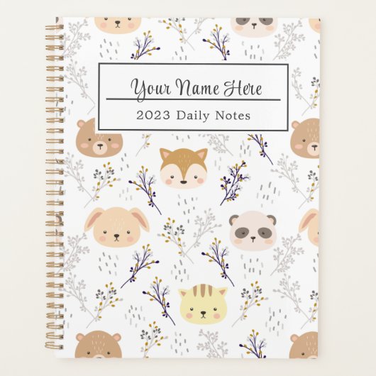 花柄の花束カラフル プランナー手帳 (正面)