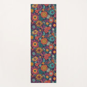花柄の花束カラフル ヨガマット (正面)