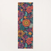 花柄の花束カラフル ヨガマット (裏面)