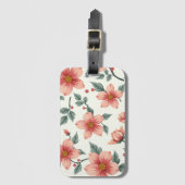 花柄の荷札 ラゲッジタグ (正面縦)