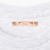 花柄の衣料品ラベルにパーソナライズされたアイロン ラベル (貼付)