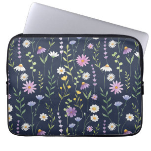 花柄の表面パターン-ファッション春の花々 ラップトップスリーブ