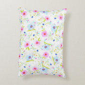 花柄の装飾用クッション。 アクセントクッション (裏面(縦))