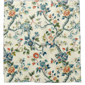 花柄の装飾的な目を引くtouch シャワーカーテン (正面)