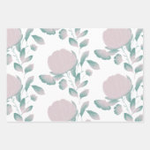 花柄の誕生日ラッピングペーパーシート ラッピングペーパーシート (正面)