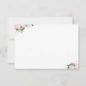 花柄の開花のサンキューカード ノートカード (裏面)