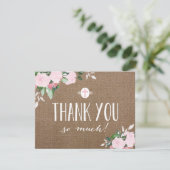 花柄の開花のバーラップの宗教サンキューカード サンキューカード (スタンド正面)