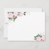 花柄の開花の黒板の宗教サンキューカード サンキューカード (裏面)