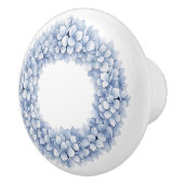 花柄の陶器の取っ手 セラミックノブ (右)