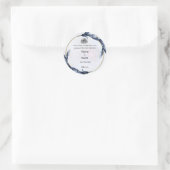 花柄の青いニッカーファヴォリストッカー ラウンドシール (バッグ)