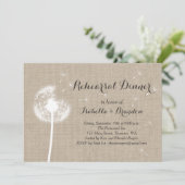 花柄の麻の彩りが美しいリハーサルディナー招待状 招待状 (スタンド正面)