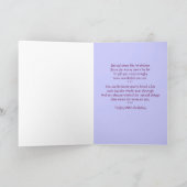 花柄の100th誕生日のお祝いカード カード (内部)