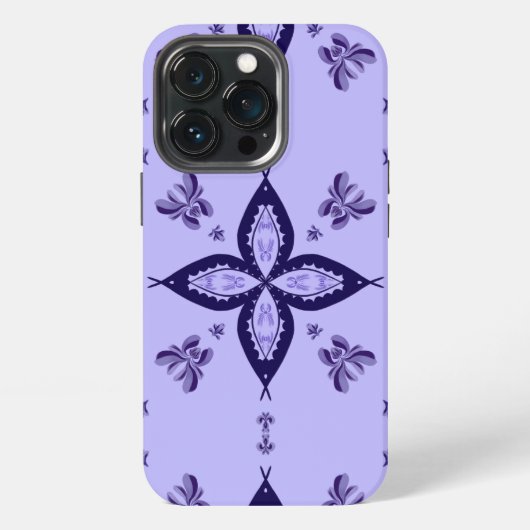 花柄のApple iPhoneケース iPhone 13 Proケース (裏面)