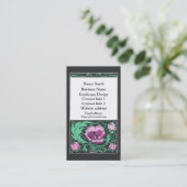 花柄のBeardsleyの名刺 名刺 (スタンド正面)