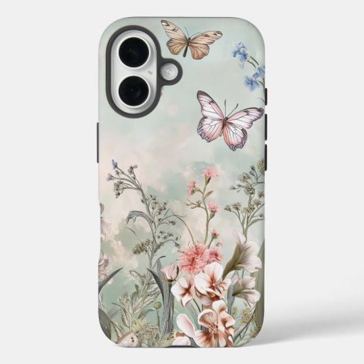花柄のiPhoneケース Case-Mate iPhoneケース (裏面)